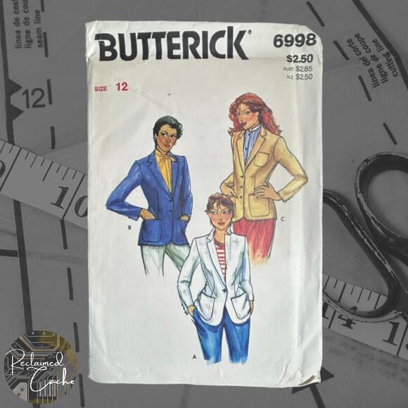 Butterick 6998 Misses' Blazer Pattern - Size 12 - Picture 1 of 5